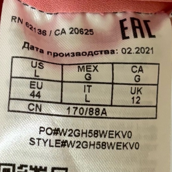 GUESS|Coral Pink Ruffled Short Pleated Sleeve Lightweight Top Button Blouse Sz L - Picture 4 of 5